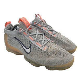 Nike Air VaporMax 2021 Flyknit Size 11 Grey Fog Bright Mango Sneakers DH4084-002